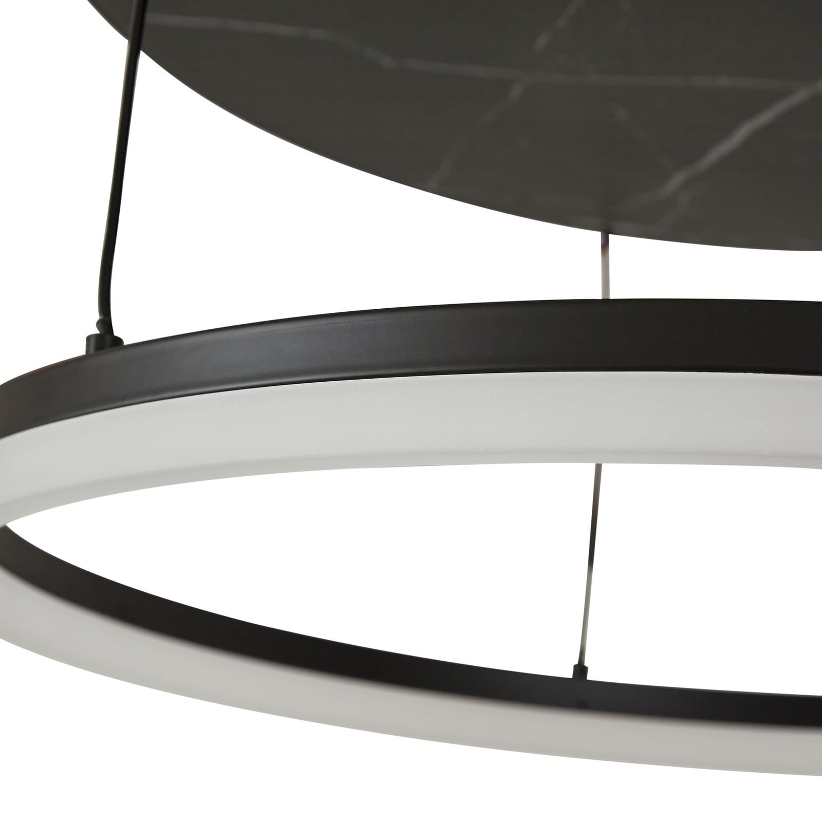 LED taklampe Orven svart marmor dimbar sideprofil