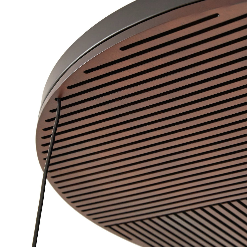 LED taklampe Orven svart/tre dimbar lyser