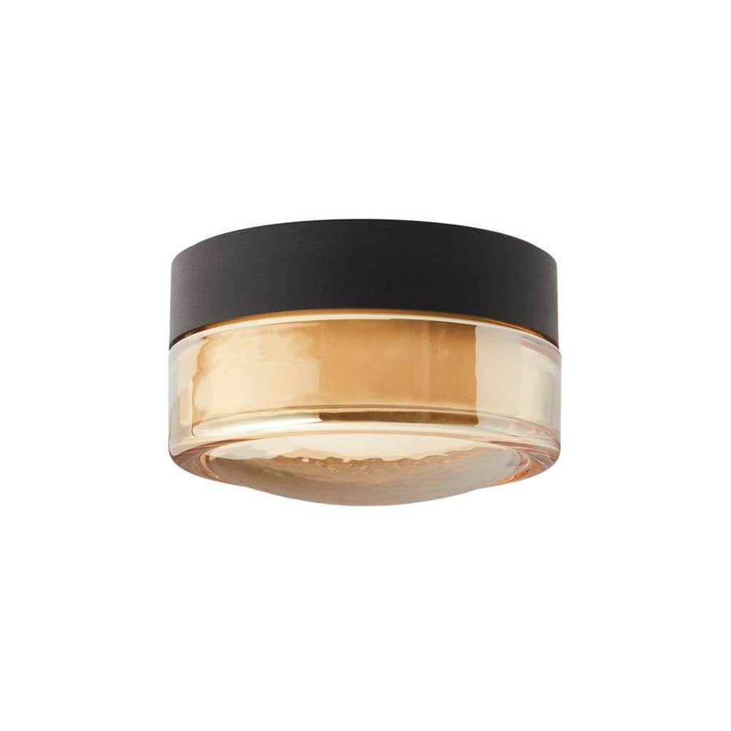 LED taklampe Otto Convex dimbar amber glass bakside