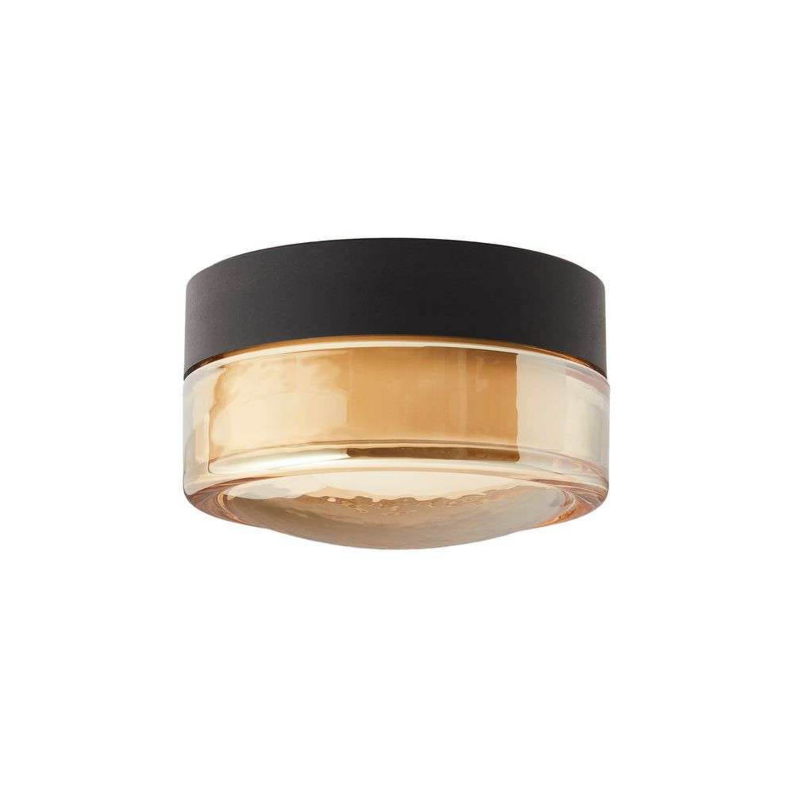 LED taklampe Otto Convex dimbar amber glass bakside