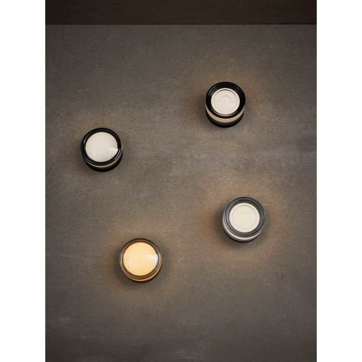 LED taklampe Otto Convex dimbar amber glass detalj