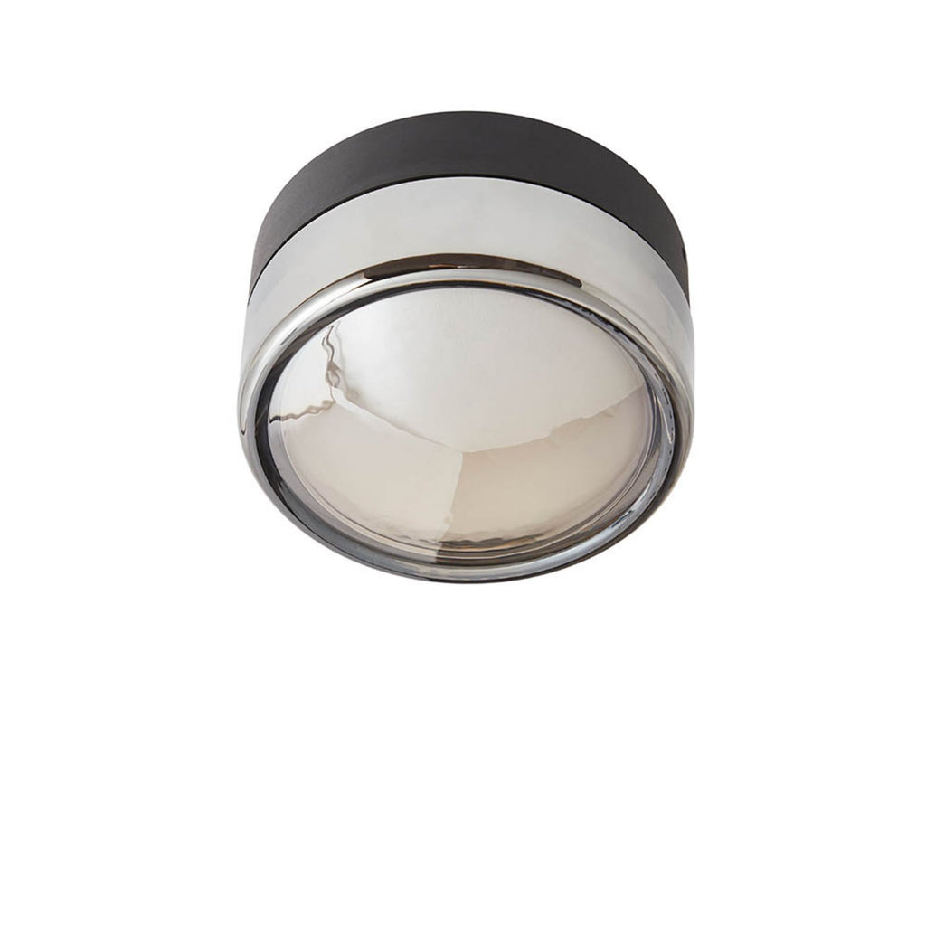 LED taklampe Otto Convex dimbar grå Ø13 cm IP65 forfra