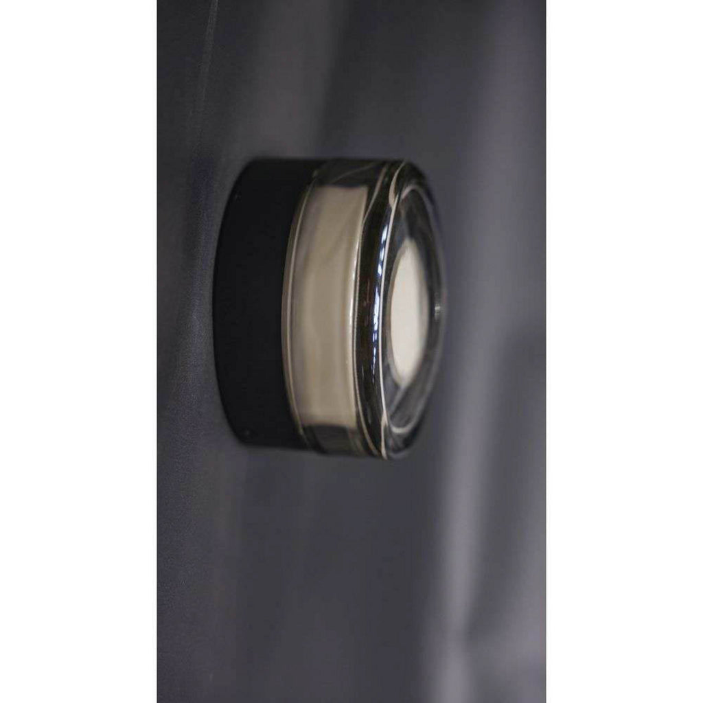 LED taklampe Otto Convex dimbar grå Ø13 cm IP65 detalj av skjerm
