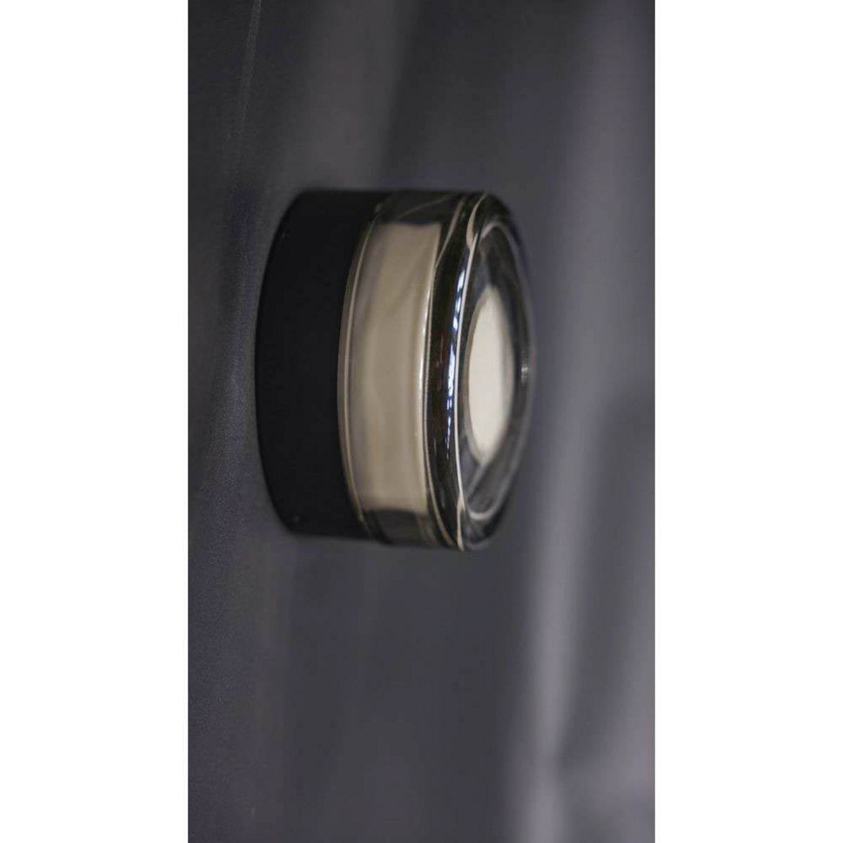 LED taklampe Otto Convex dimbar grå Ø13 cm IP65 detalj av skjerm