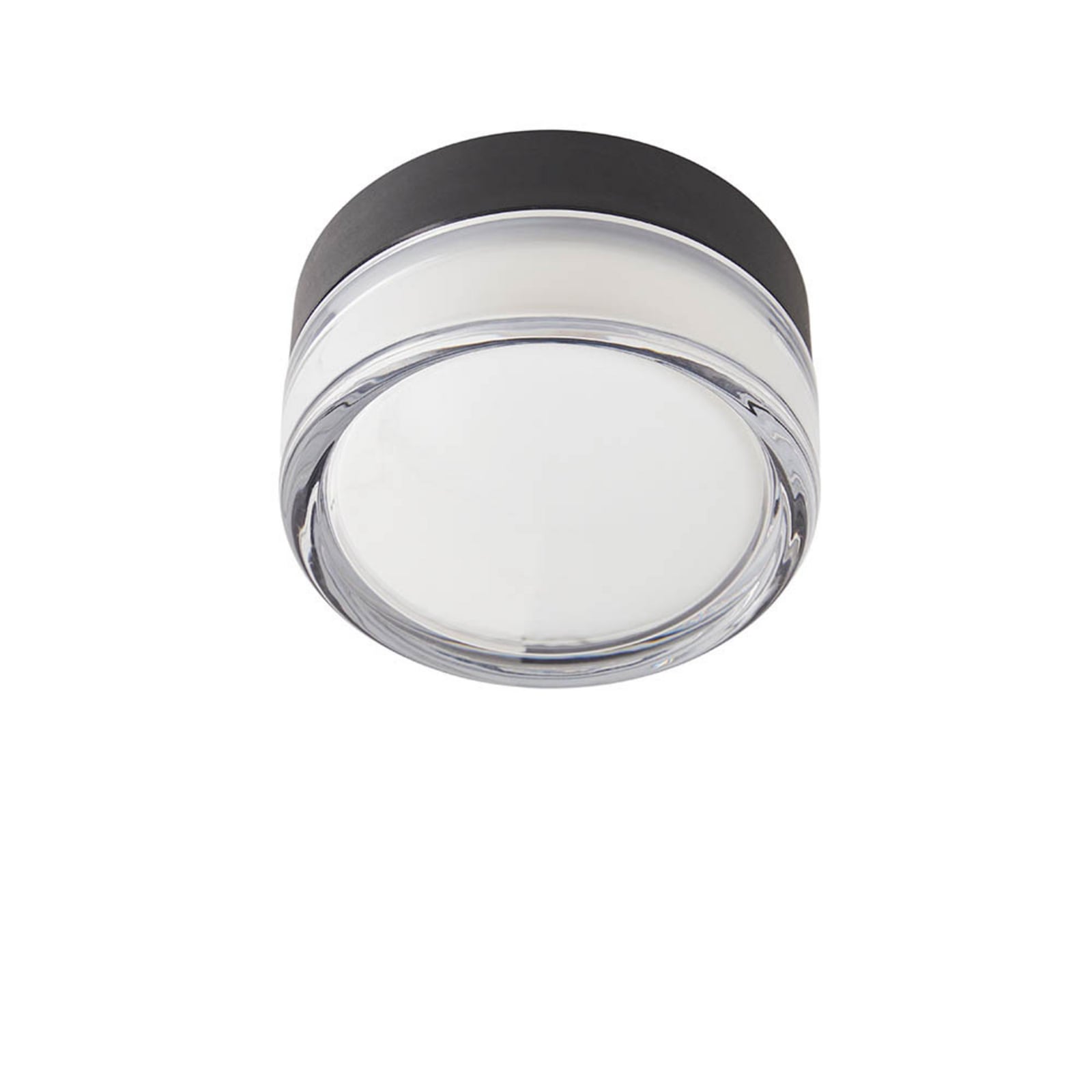 LED taklampe Otto Convex dimbar klar glass Ø13 cm IP65 forfra