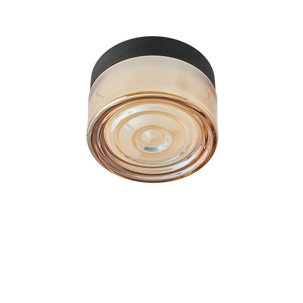LED taklampe Otto Wave dimbar amber Ø13 cm IP65 forfra