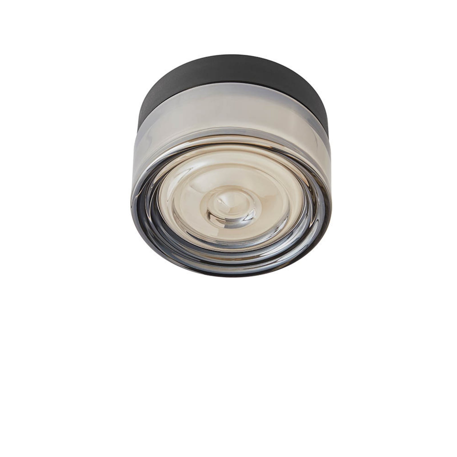 LED taklampe Otto Wave dimbar grå Ø13 cm IP65 forfra