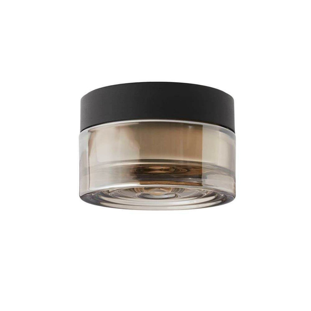 LED taklampe Otto Wave dimbar grå Ø13 cm IP65 bakside