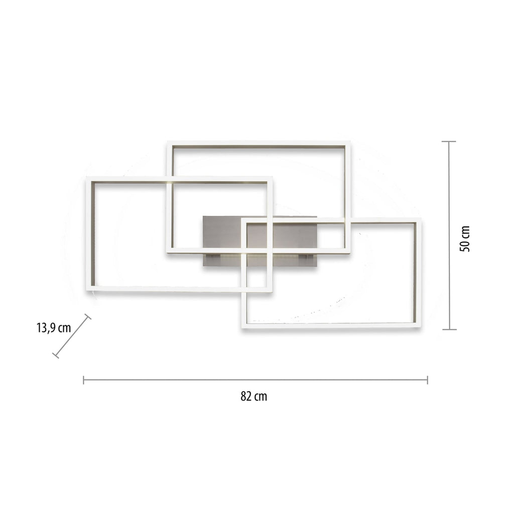 LED taklampe Paan CCT dimbar 82x50 cm med fjernkontroll nærbilde