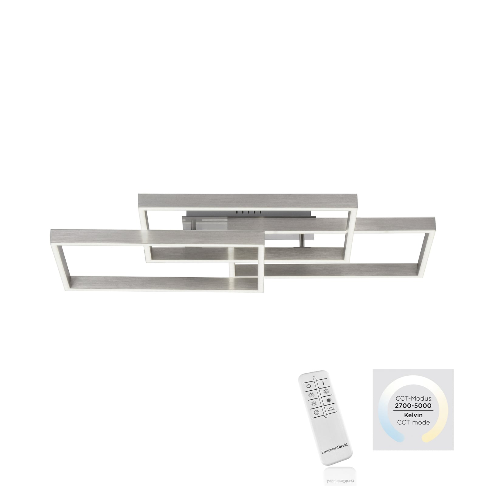 LED taklampe Paan CCT dimbar 82x50 cm med fjernkontroll sideprofil