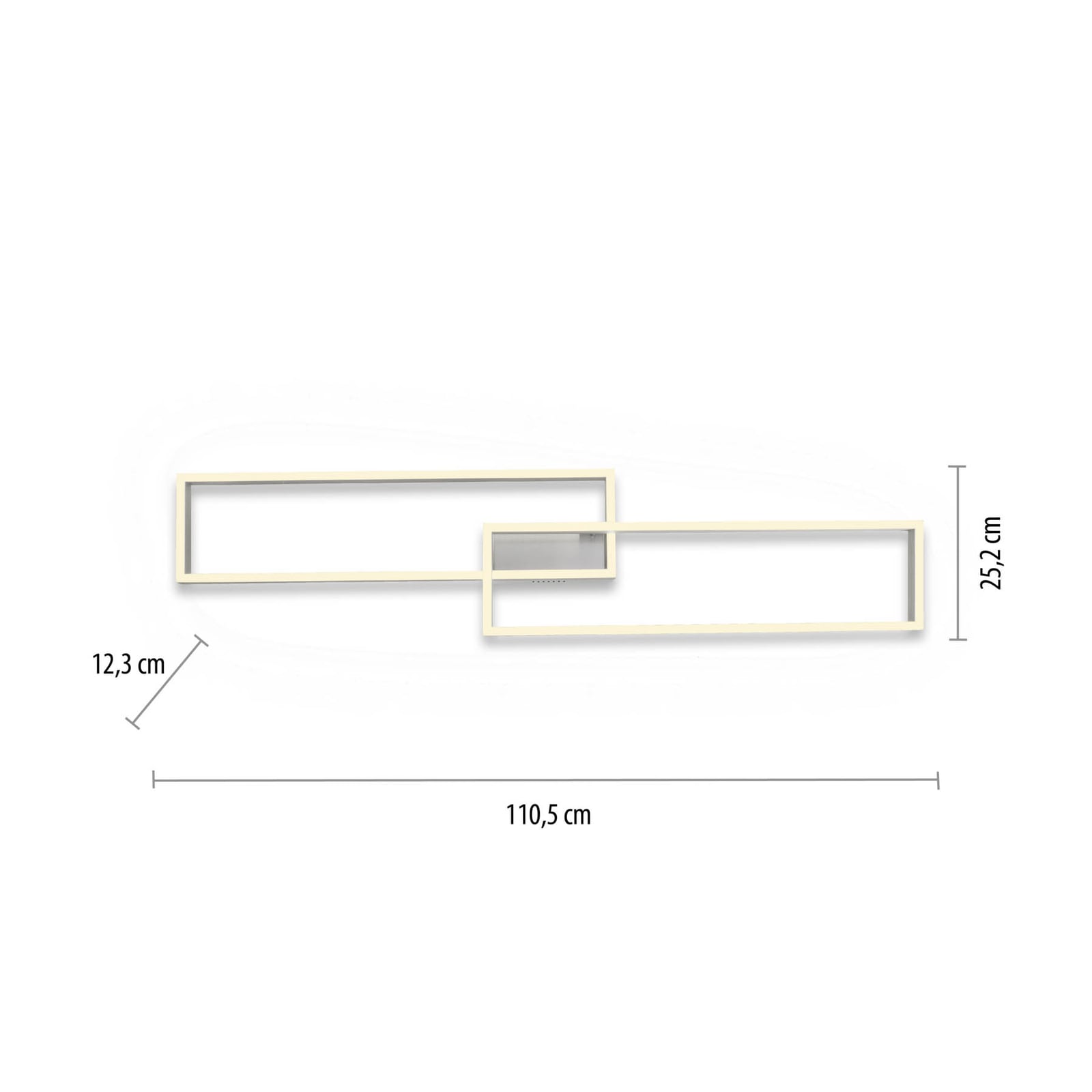 LED taklampe Paan dimbar CCT med fjernkontroll 110 cm lysspredning