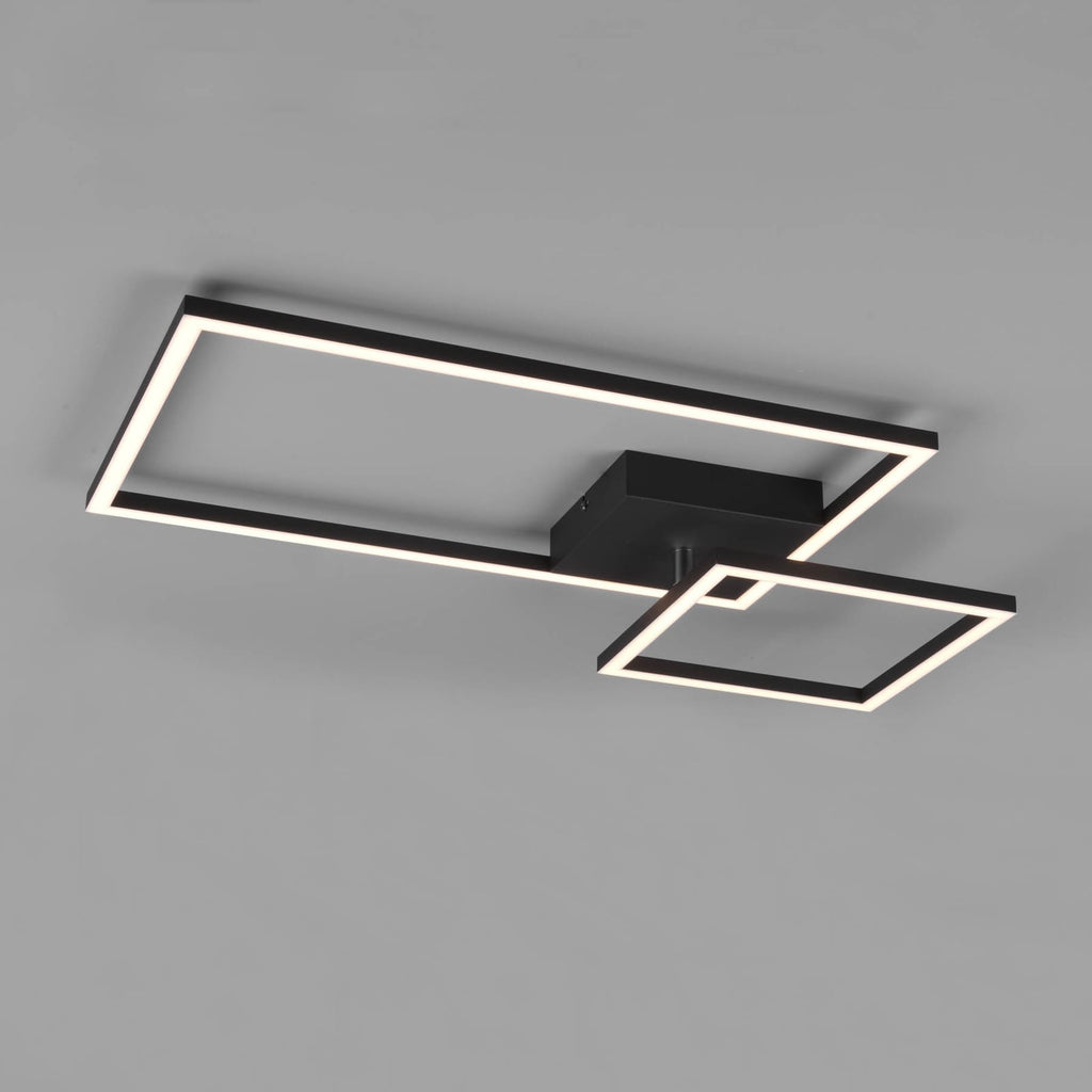 LED taklampe Padella svingbar svart 4000K dimbar 63,5 cm forfra