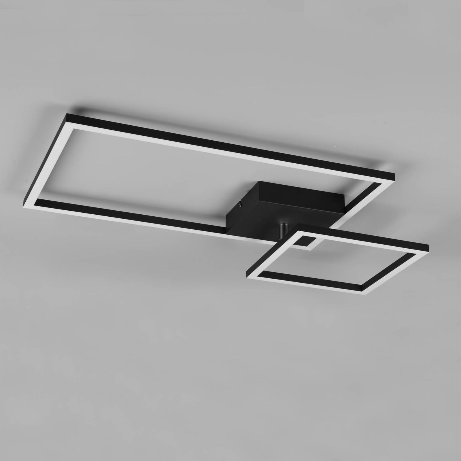 Detalj av LED taklampe Padella svingbar svart 4000K dimbar 63,5 cm