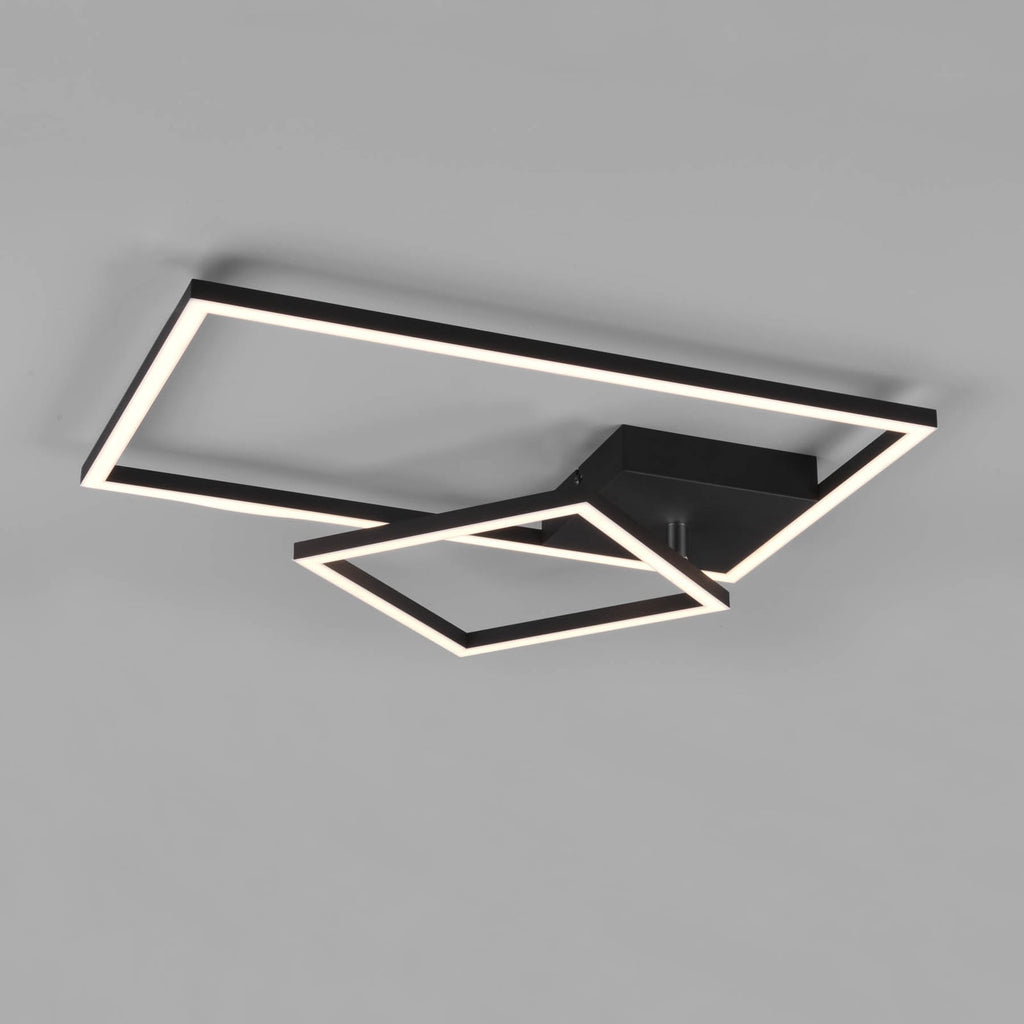 Montert LED taklampe Padella svingbar svart 4000K dimbar 63,5 cm i rom