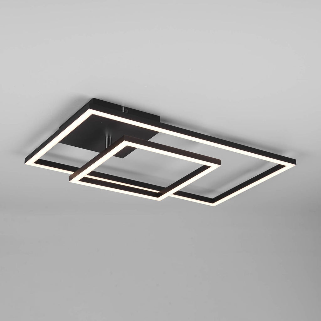 LED taklampe Padella svingbar svart 4000K dimbar 63,5 cm justerbart element