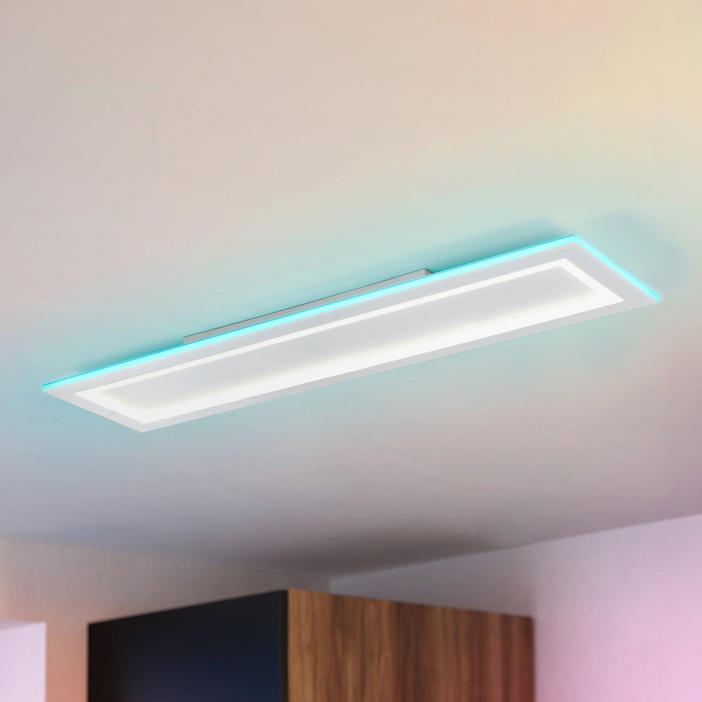 LED taklampe Padrogiano-Z smart RGB CCT 120x30 cm forfra