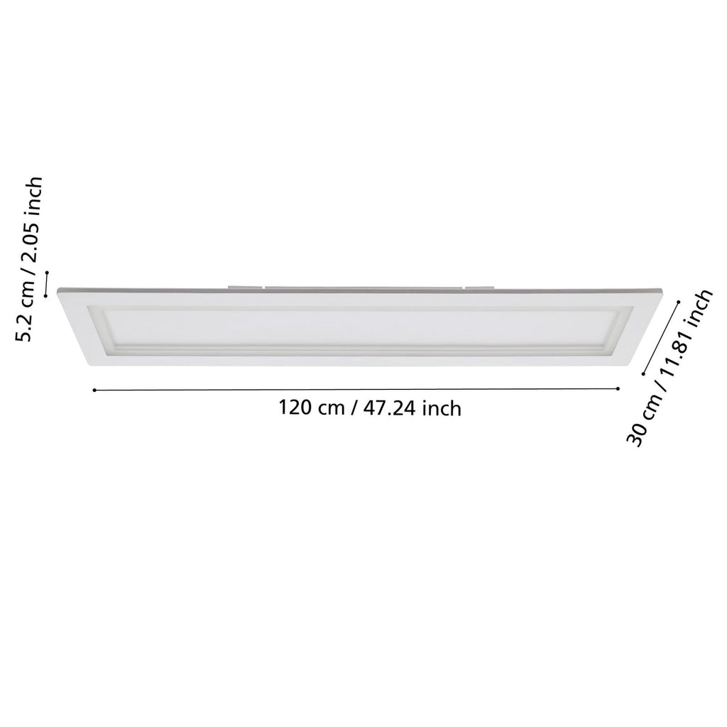 Detalj av LED taklampe Padrogiano-Z smart RGB CCT 120x30 cm