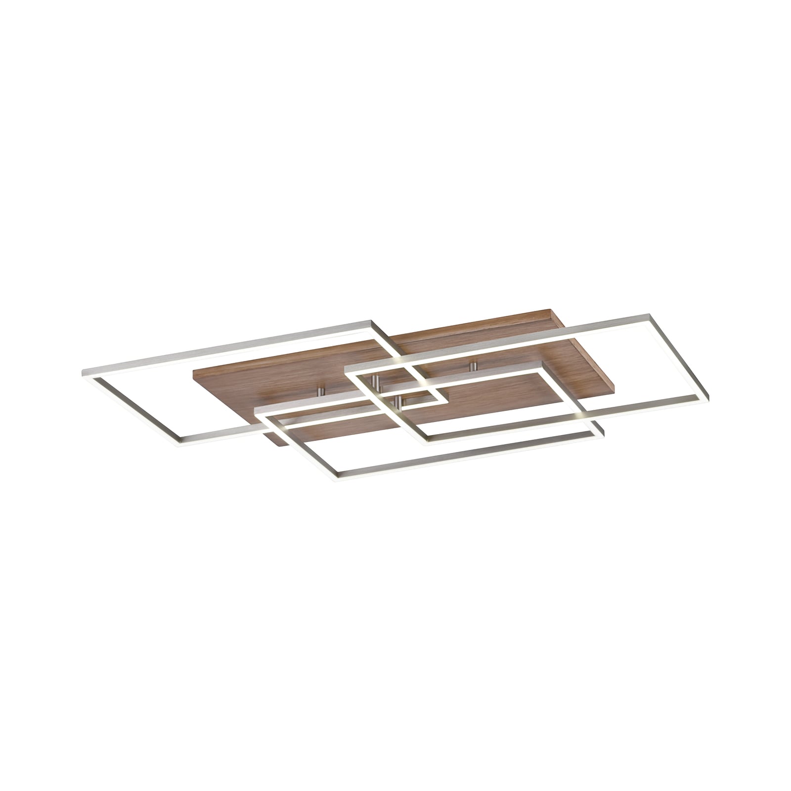 LED taklampe Palma CCT dimbar tredekor 82x50 cm detalj av tredekor