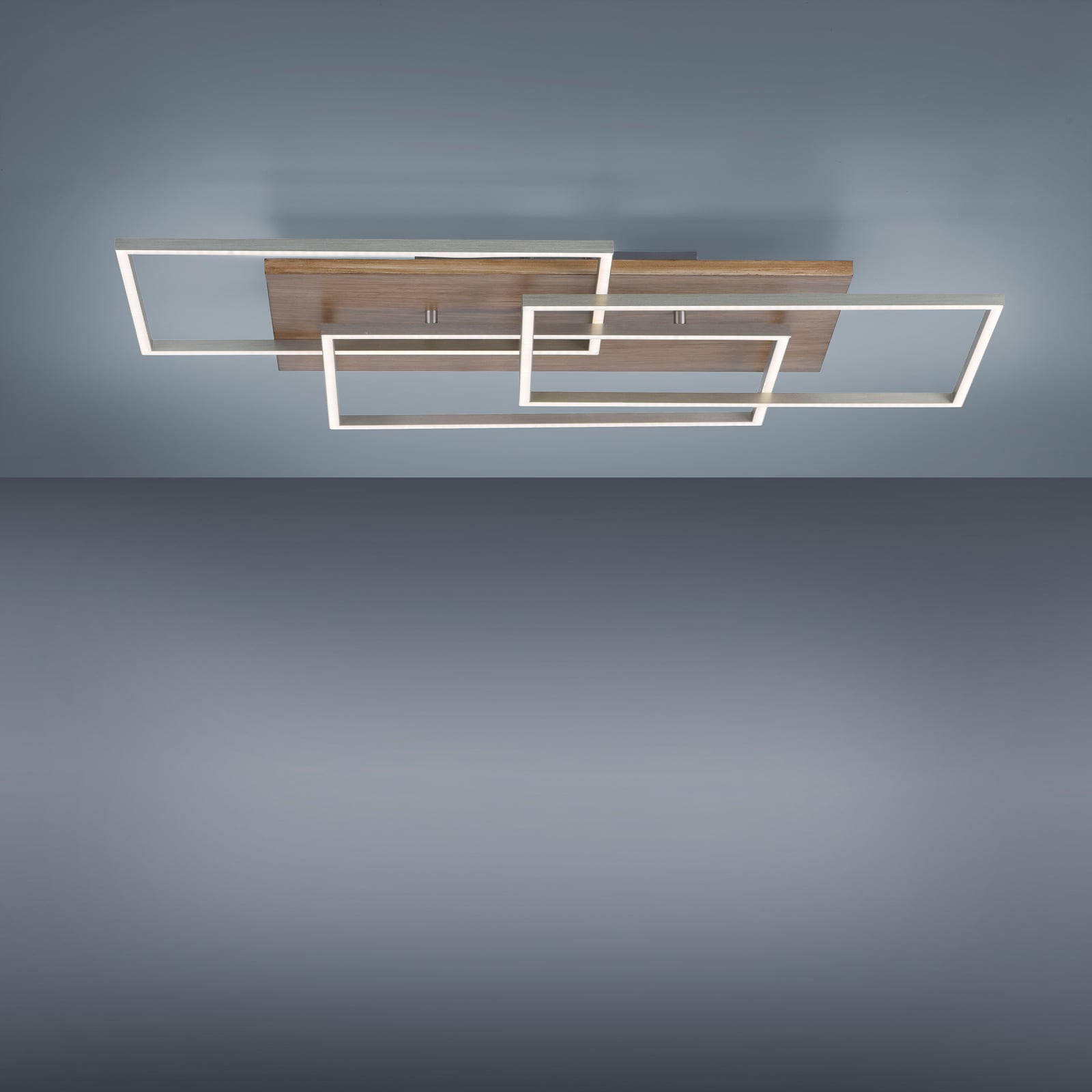 LED taklampe Palma CCT dimbar tredekor 82x50 cm nærbilde av ramme