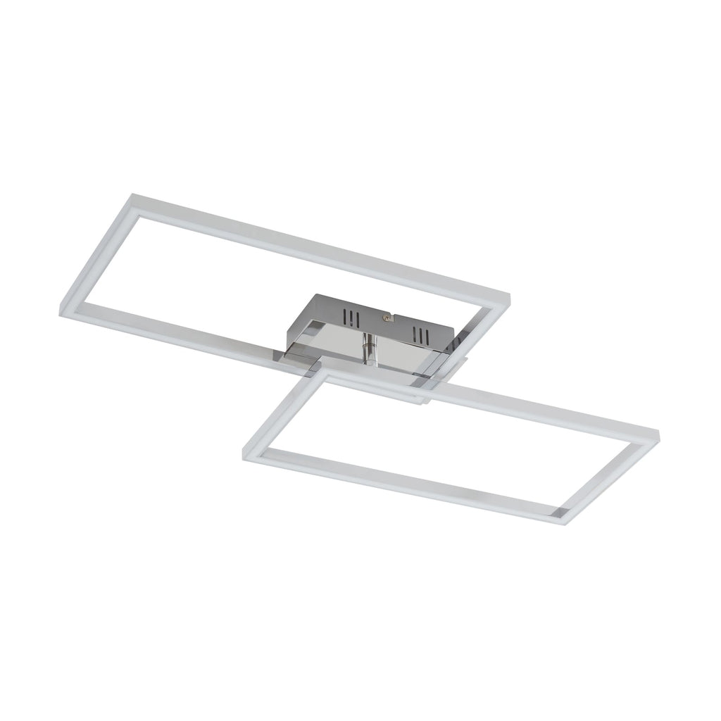 Detalj av LED taklampe Panja 2-lys dimbar krom 66,5 cm