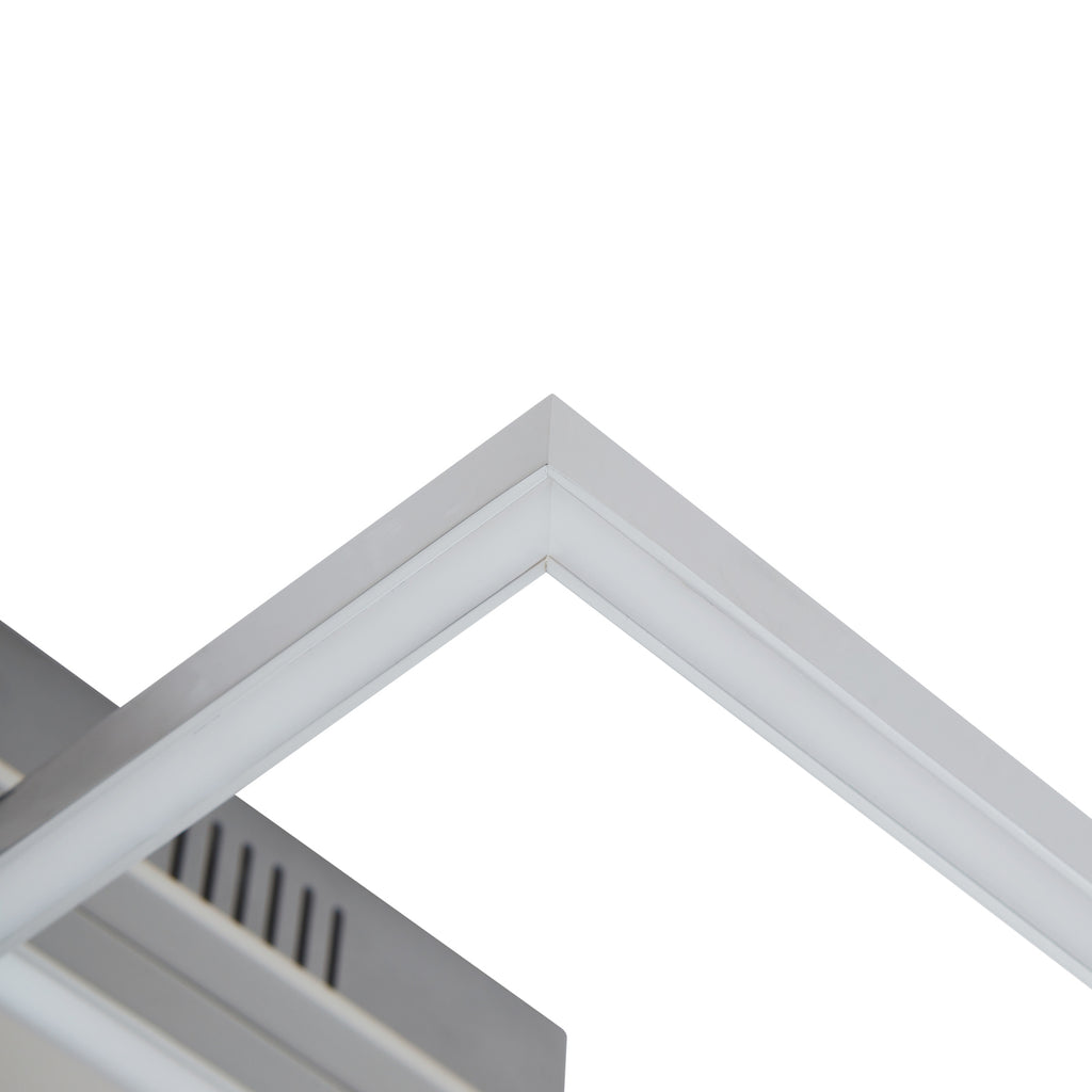 Nærbilde av dimmer på LED taklampe Panja dimbar krom varmhvit