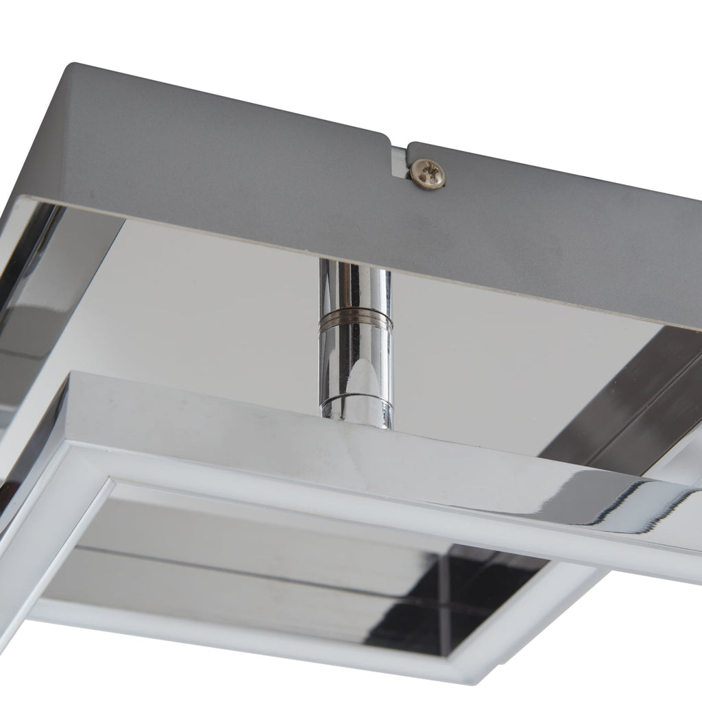 LED taklampe Panja dimbar krom 67 cm varmhvit sett fra siden