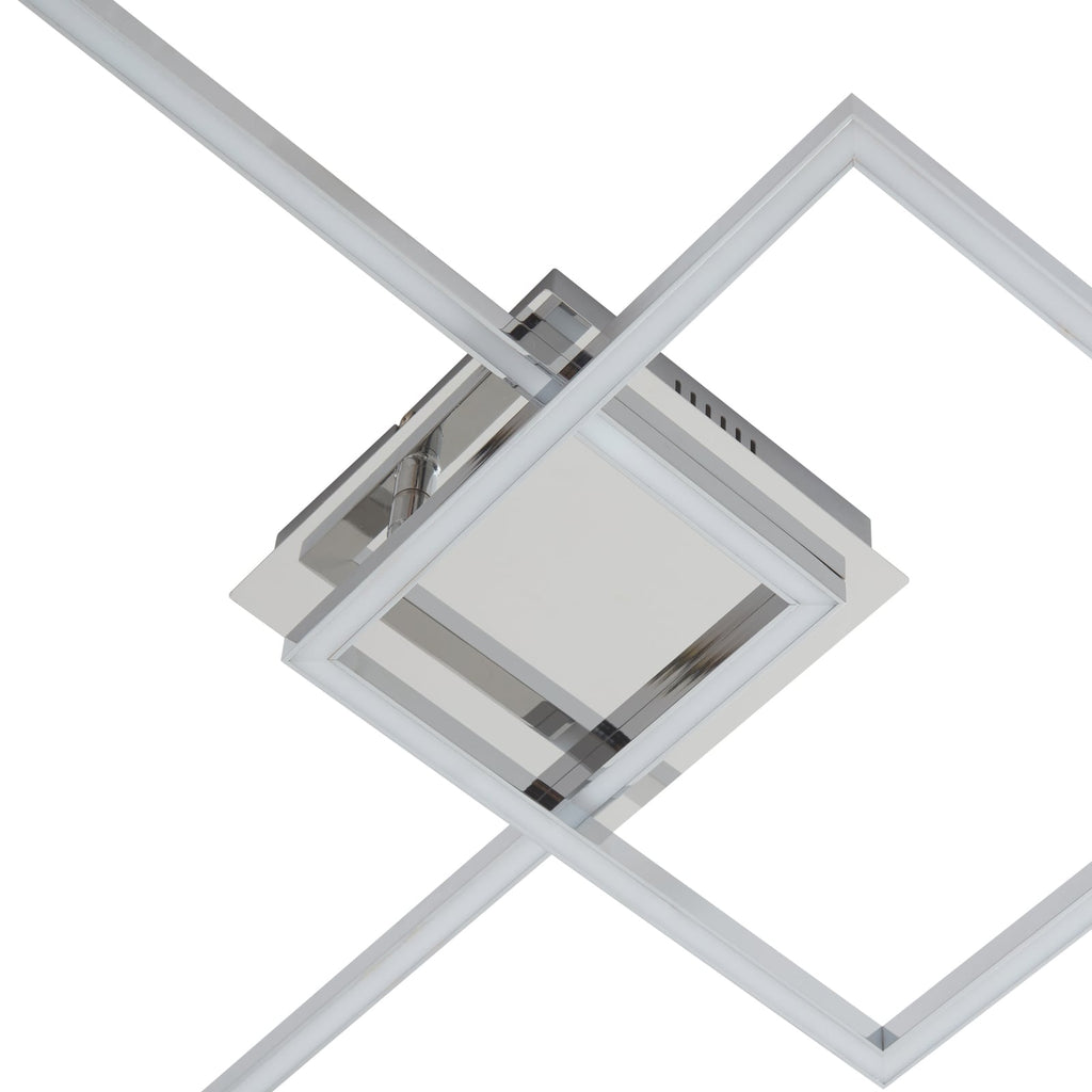 LED taklampe Panja dimbar krom 67 cm varmhvit lysdetalj