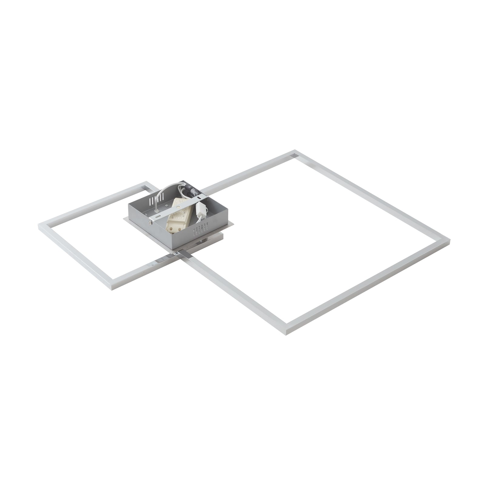 LED taklampe Panja dimbar krom 67 cm varmhvit med lys på
