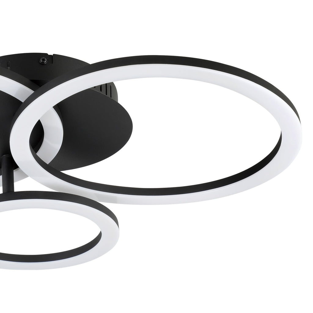 LED taklampe Parrapos-Z 3-ringer dimbar CCT 33W sideprofil