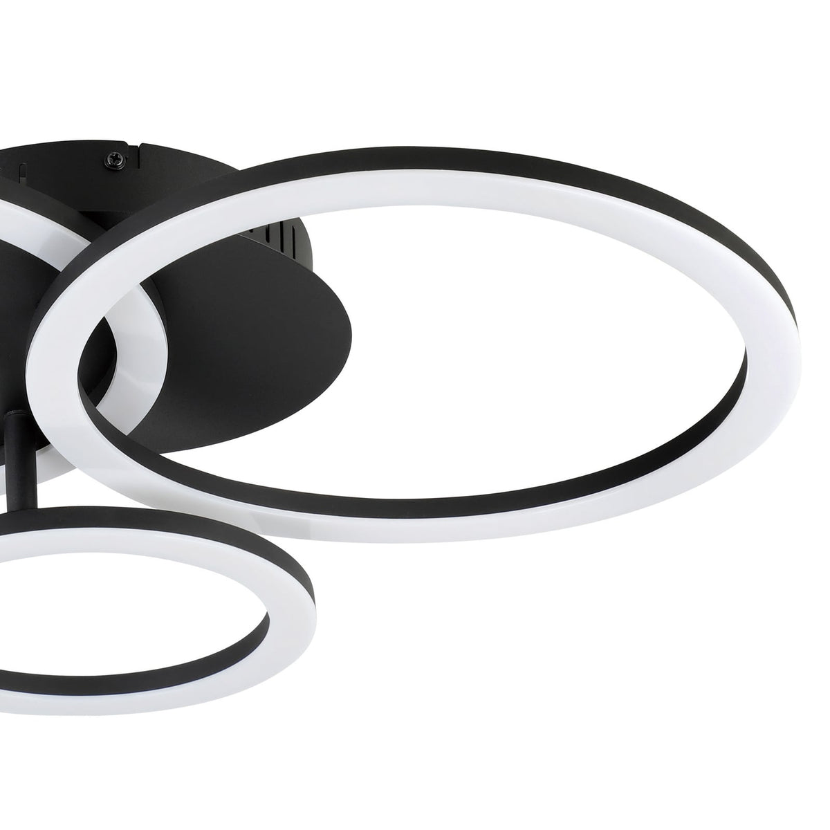 LED taklampe Parrapos-Z 3-ringer dimbar CCT 33W sideprofil