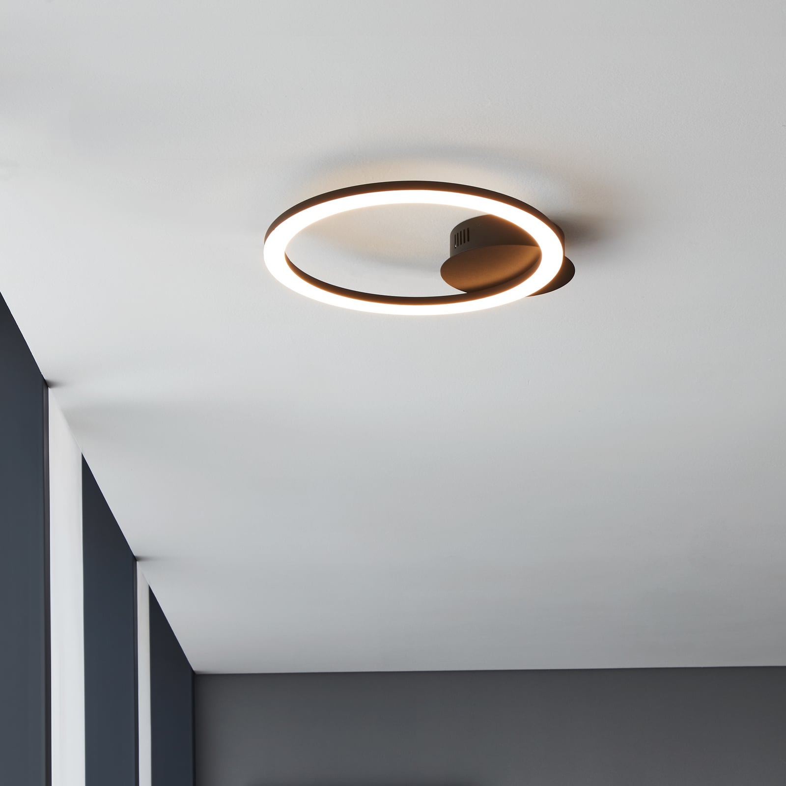 LED taklampe Parrapos-Z dimbar CCT Zigbee Ø33,5 cm bakside