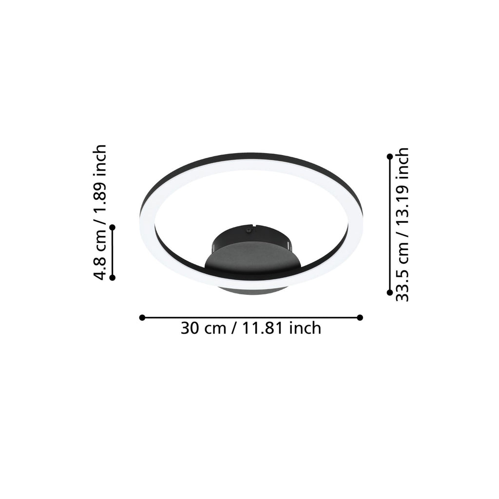 Detalj av LED taklampe Parrapos-Z dimbar CCT Zigbee Ø33,5 cm