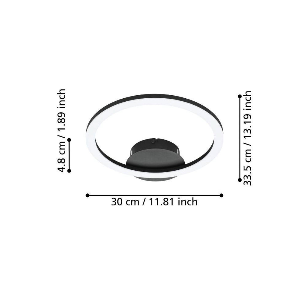 Montert LED taklampe Parrapos-Z dimbar CCT Zigbee Ø33,5 cm i rom