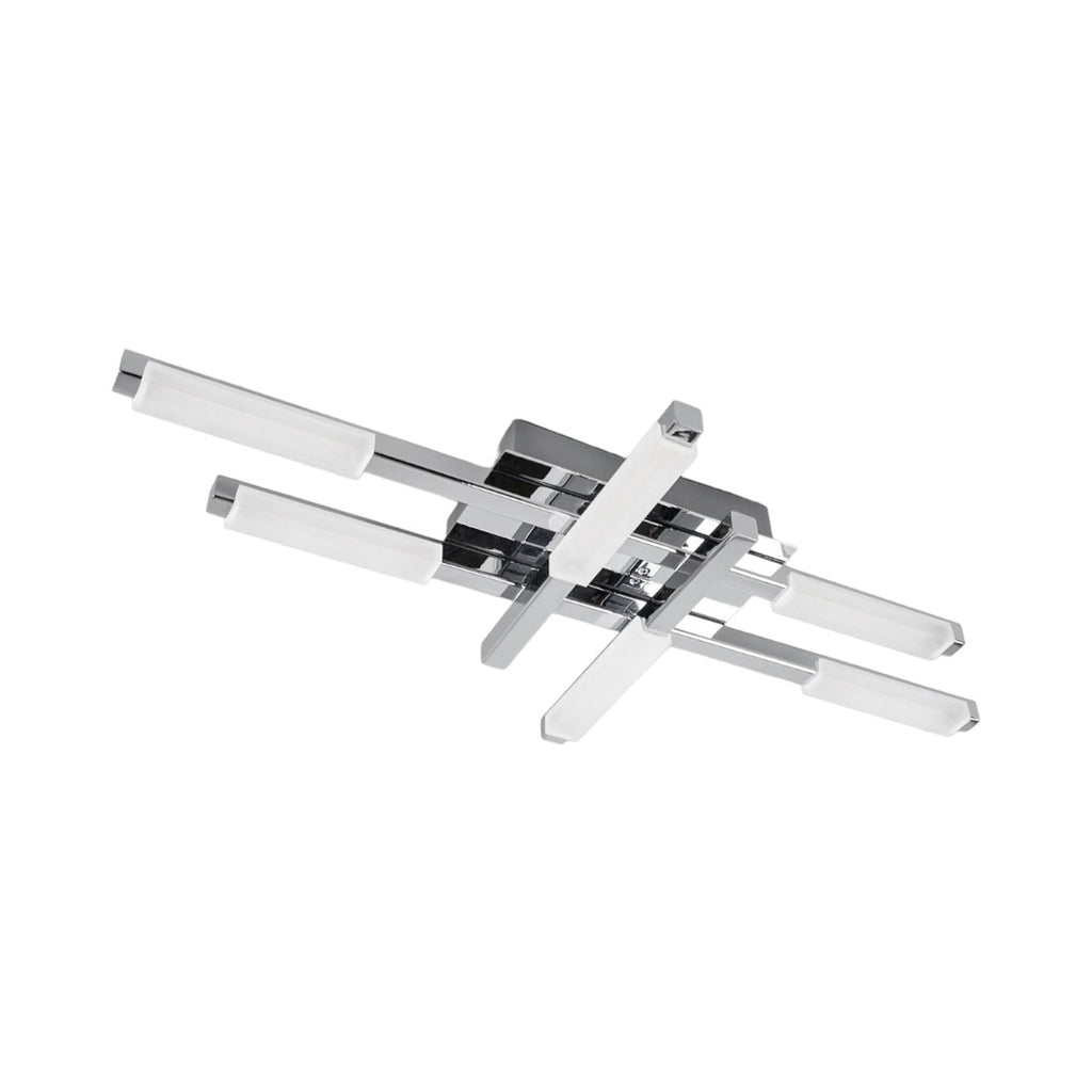Montert LED taklampe Patrik 6-lys krom akryl 62 cm IP44 i rom