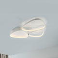 LED taklampe Pebbles dimbar hvit 69x46 cm 28W forfra