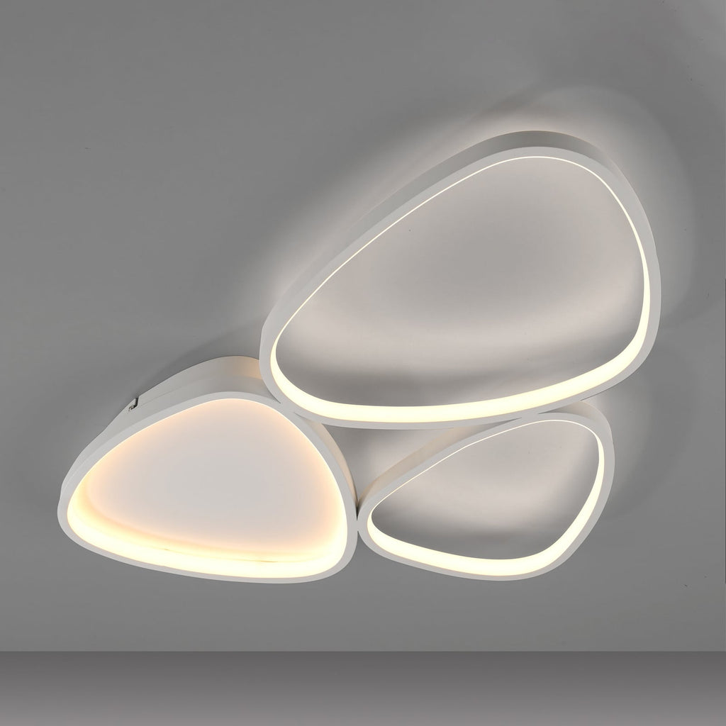 LED taklampe Pebbles dimbar hvit 69x46 cm 28W nærbilde