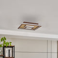 LED taklampe Pekela dimbar rustfarget/gull forfra