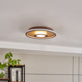 LED taklampe Pekela rund dimbar Ø43 cm gull forfra