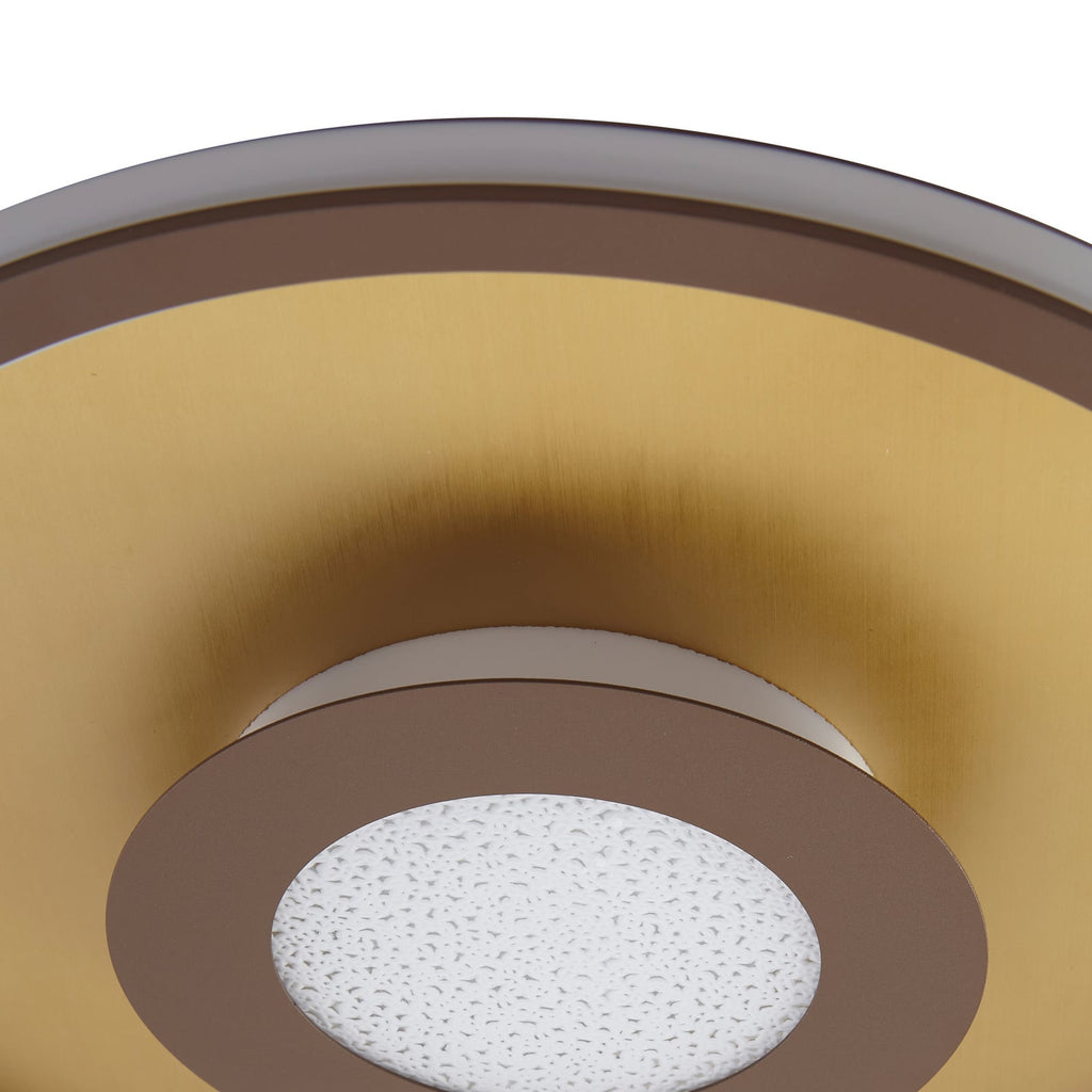 Nærbilde av LED taklampe Pekela rund dimbar Ø43 cm gull