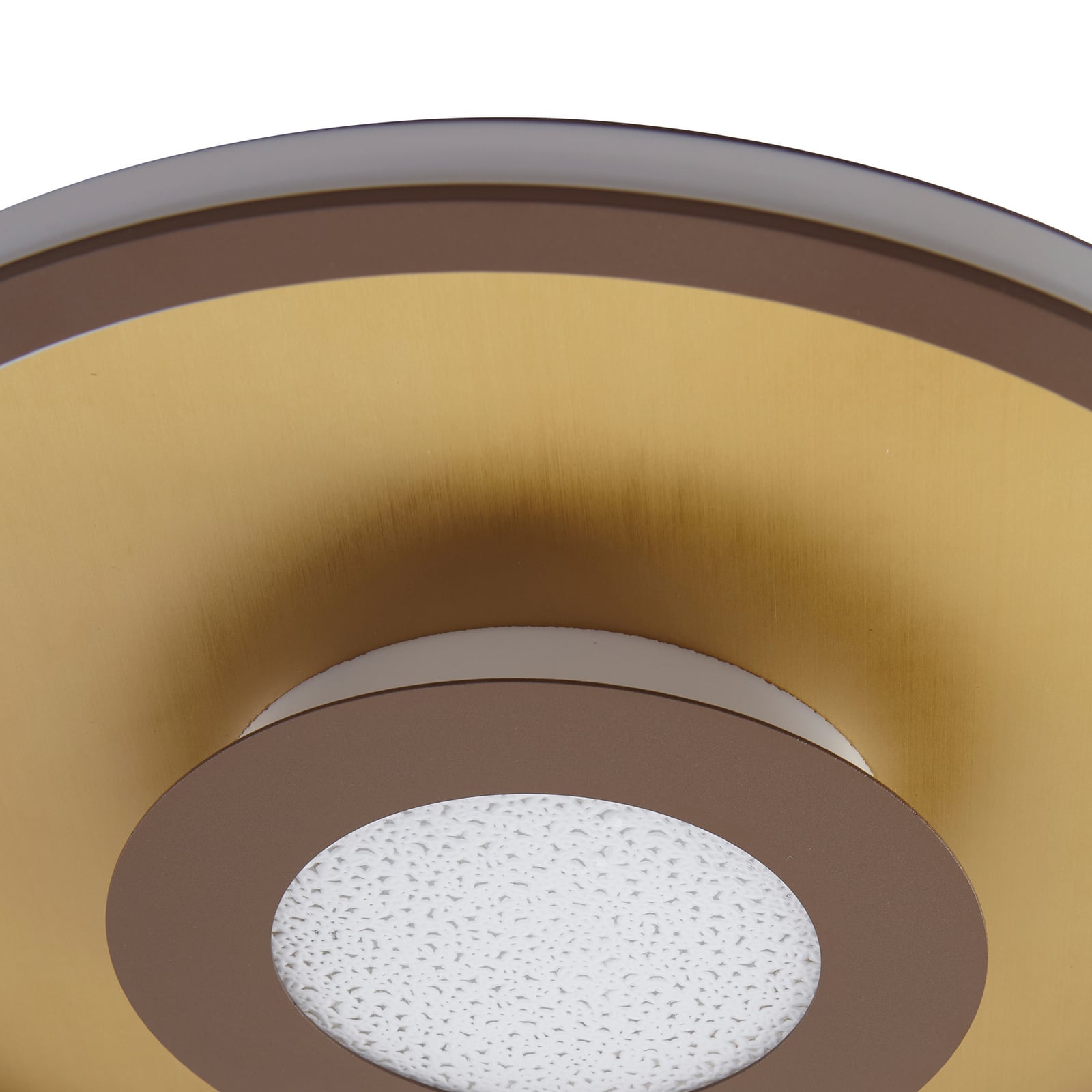 Nærbilde av LED taklampe Pekela rund dimbar Ø43 cm gull