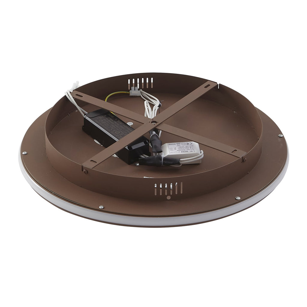 LED taklampe Pekela rund dimbar Ø43 cm gull sideprofil