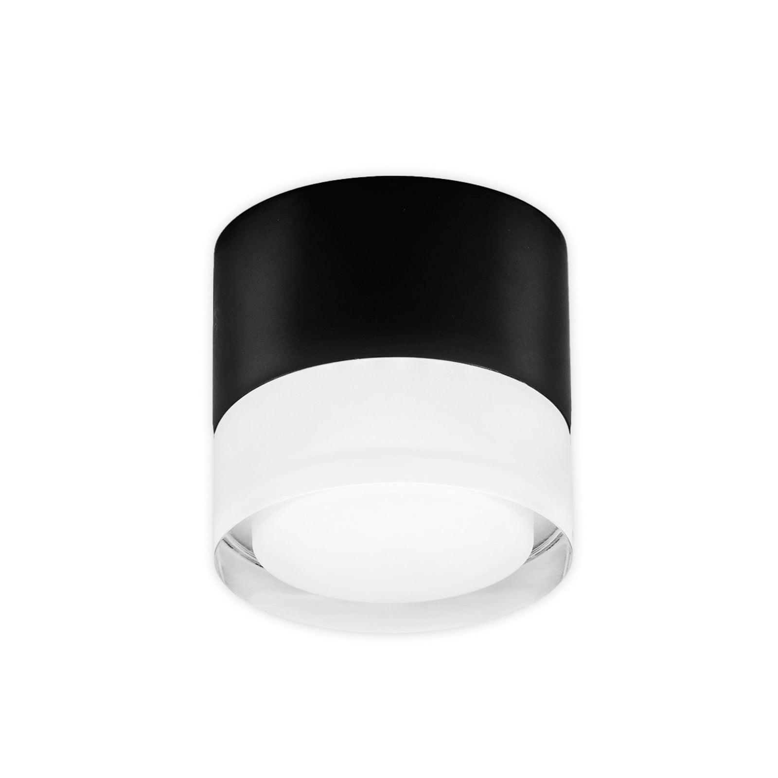 LED taklampe Phoenix dimbar svart Ø9 cm 13W IP54 Egger Licht forfra