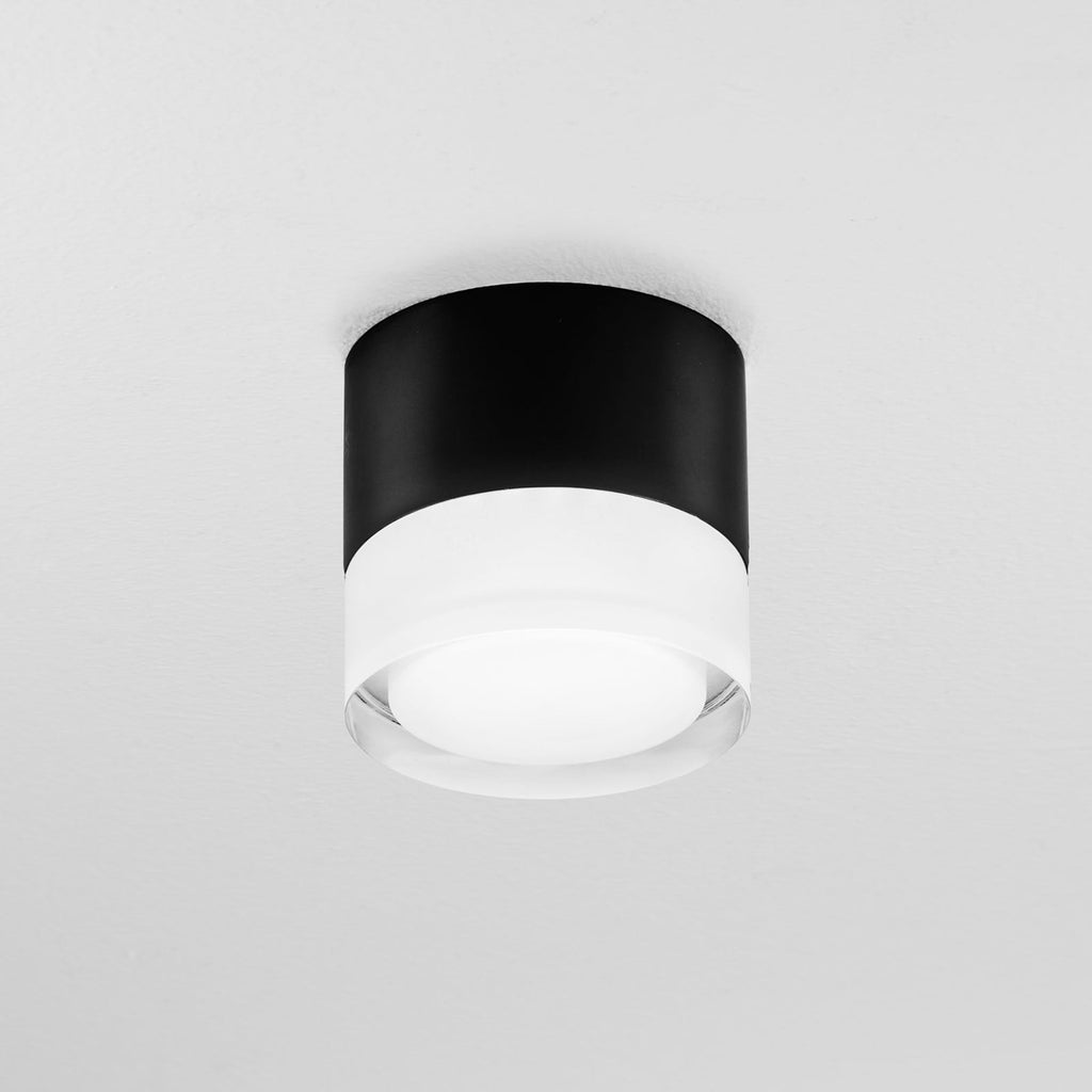 Bakside LED taklampe Phoenix dimbar svart Ø9 cm 13W IP54 Egger Licht