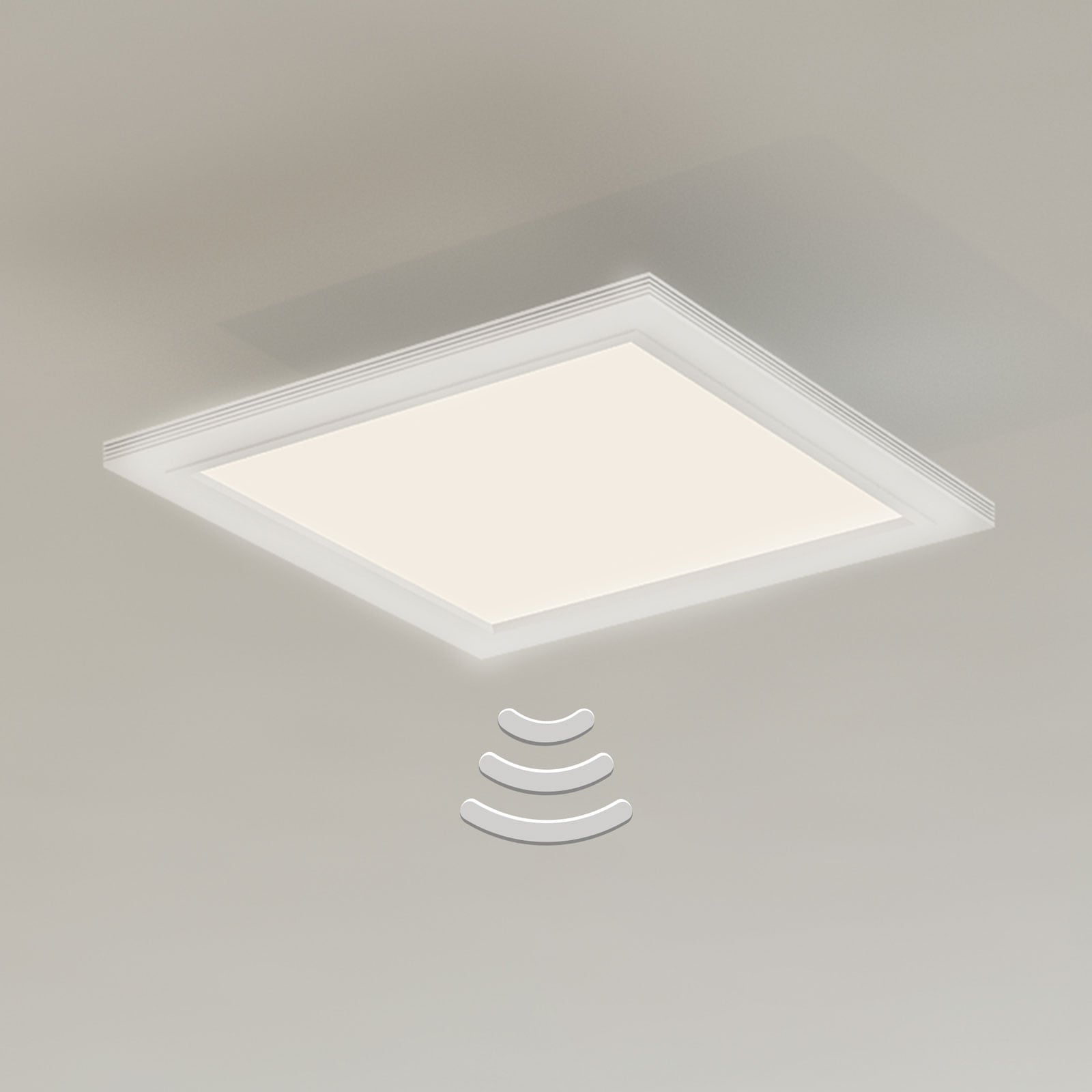 LED taklampe Piatto med bevegelsessensor forfra