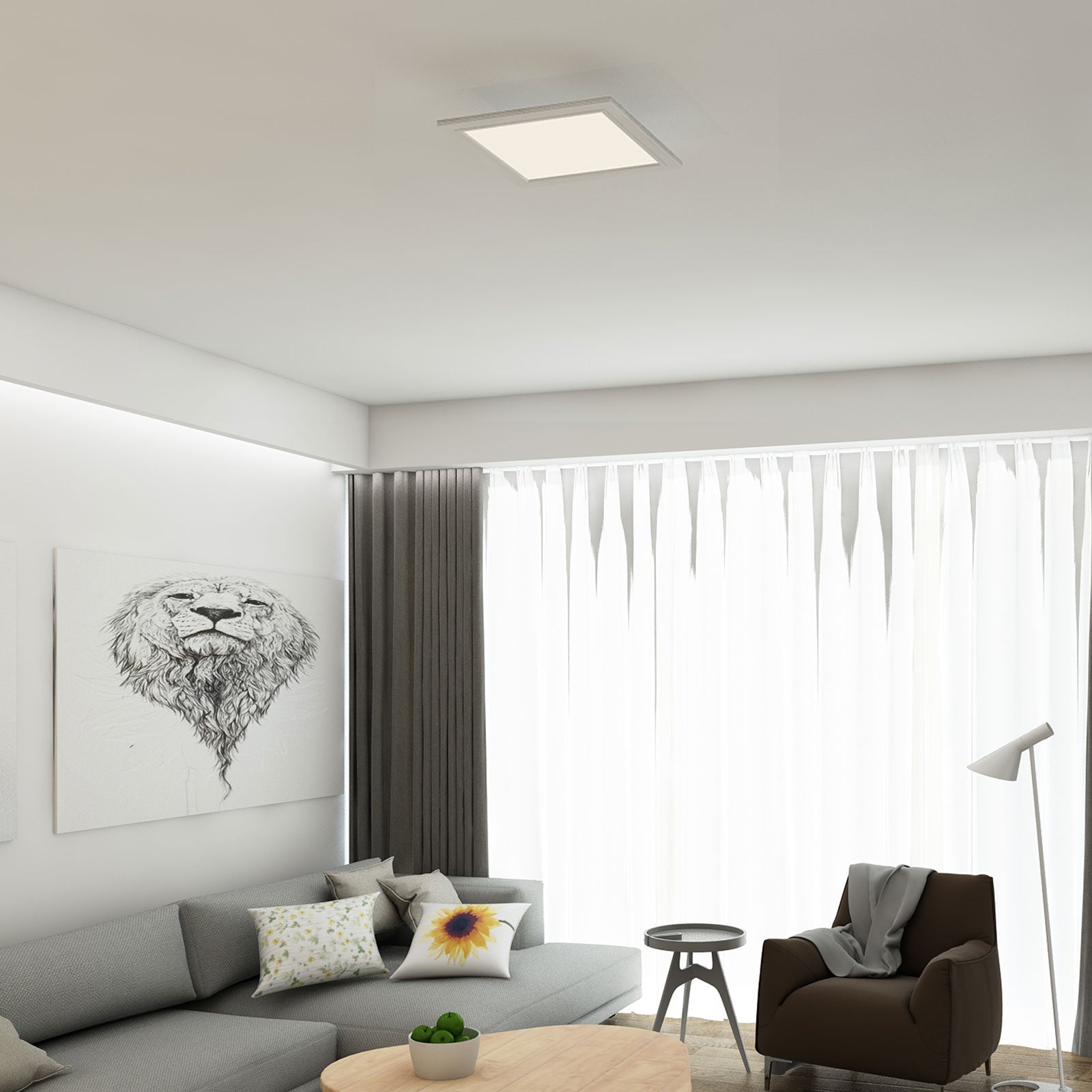 LED taklampe Piatto med bevegelsessensor bakside