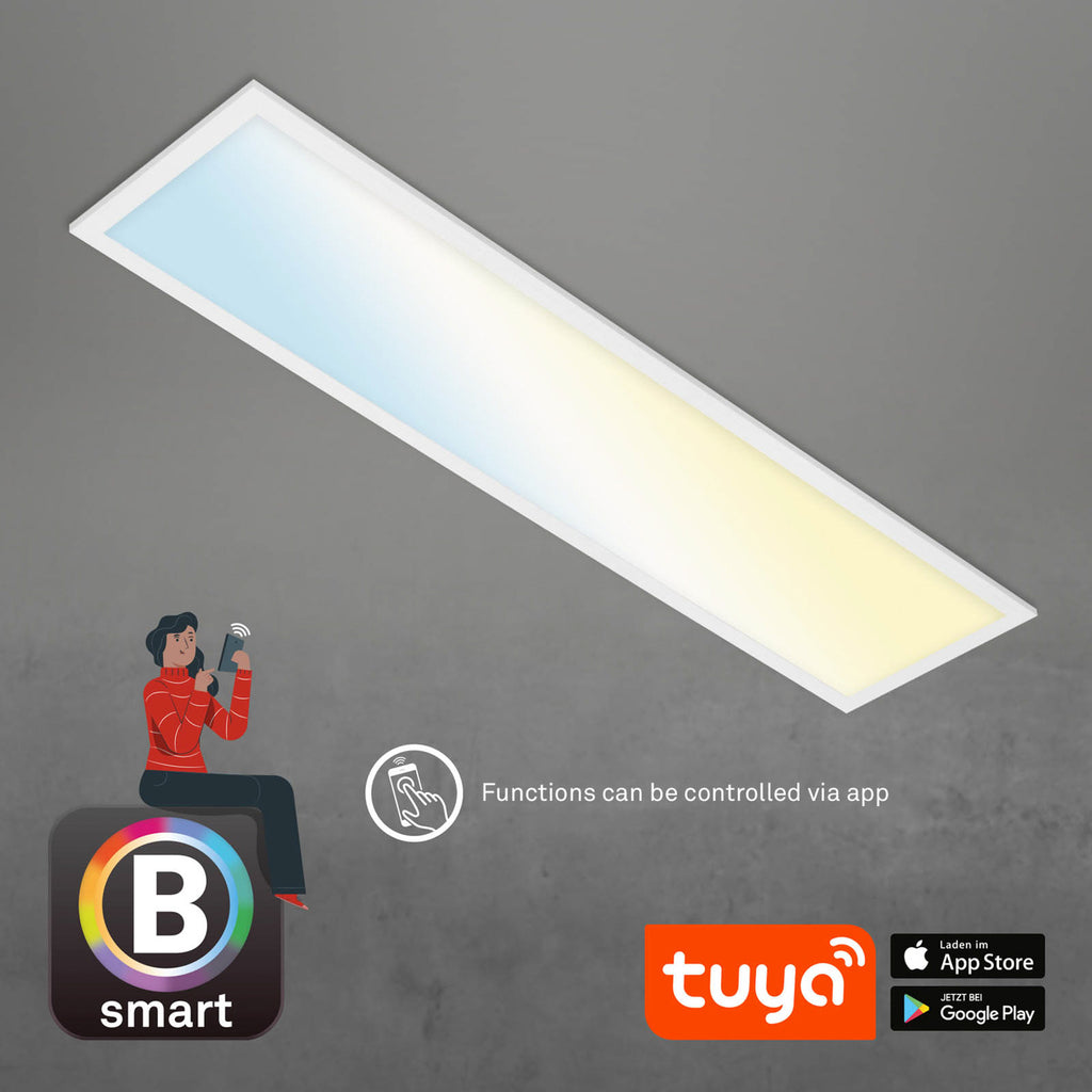LED-taklampe Piatto S dimbar CCT med fjernkontroll monteringsdetalj