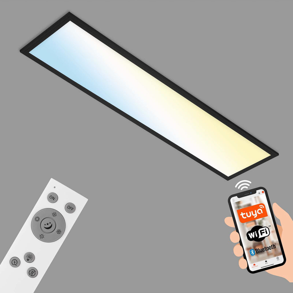LED taklampe Piatto S dimbar CCT WiFi 100x25 cm montert