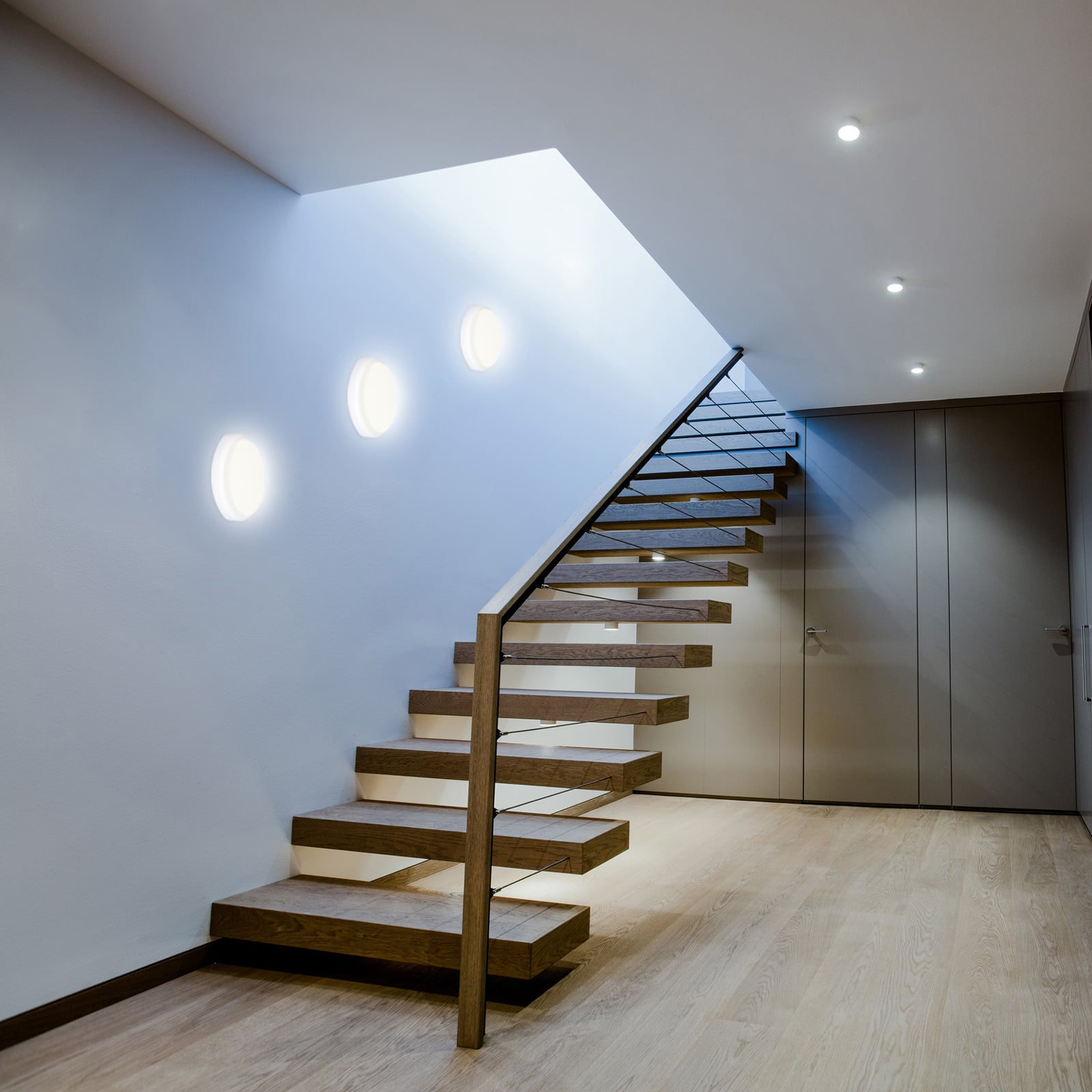 LED taklampe Pictor rund hvit detalj av lampe