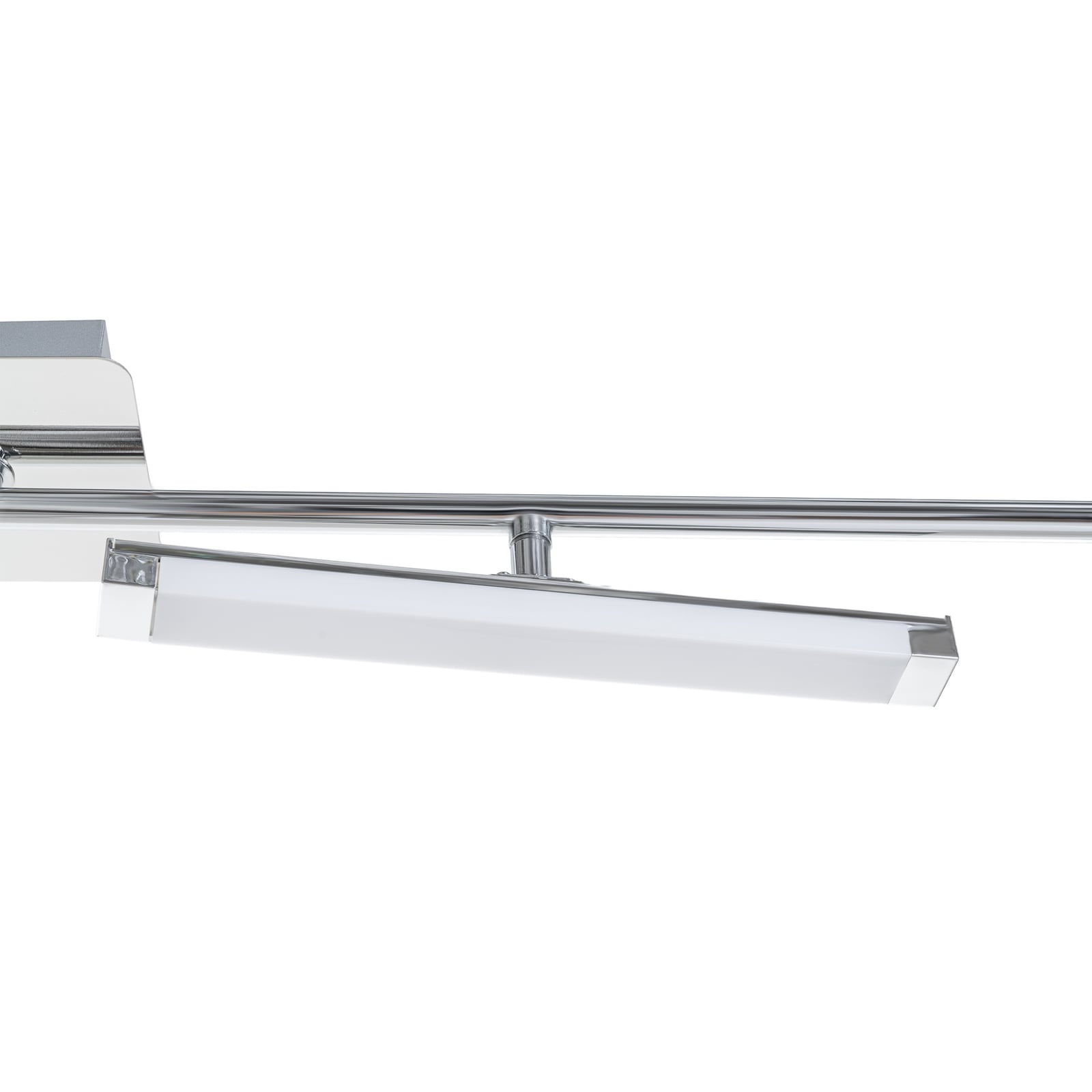 LED taklampe Pilou 4-lys dimbar krom 128 cm fra siden