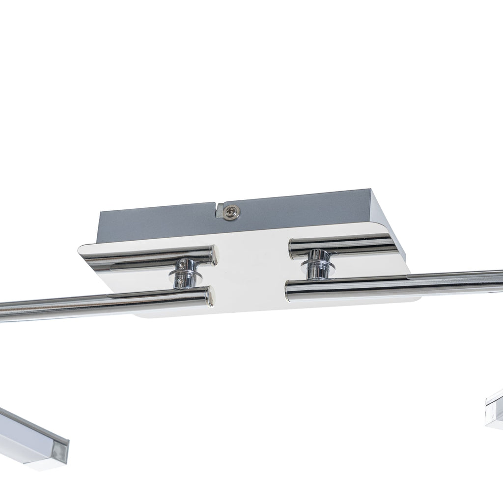 LED taklampe Pilou 4-lys dimbar krom 128 cm lysdetalj